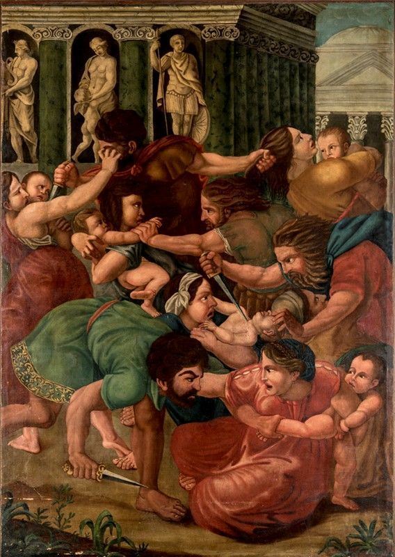 Scuola Umbra del XVII secolo - STRAGE DEGLI INNOCENTI