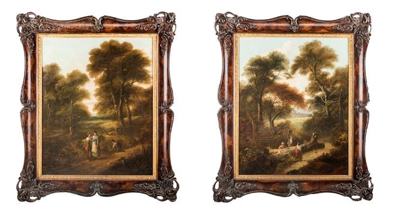 Pittore degli Inizi del XIX Secolo - Paesaggi con Figure