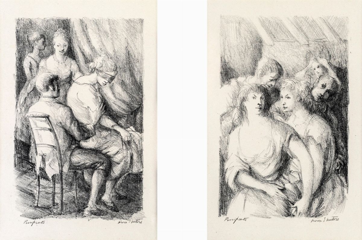 Domenico Purificato - 11 Litografie Realizzate per Illustrare le Poesie del Belli