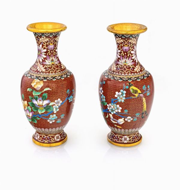 Coppia di piccoli vasi  - Asta Arte Orientale - Casa d'Aste Arcadia