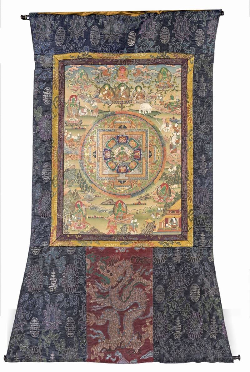 Mandala Thangka Tson-tang - 天地轮回绿度母唐Õ...