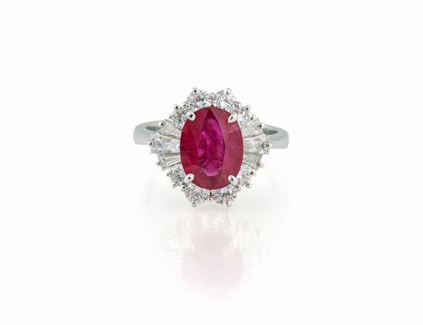 ANELLO CON RUBINO BIRMANO 