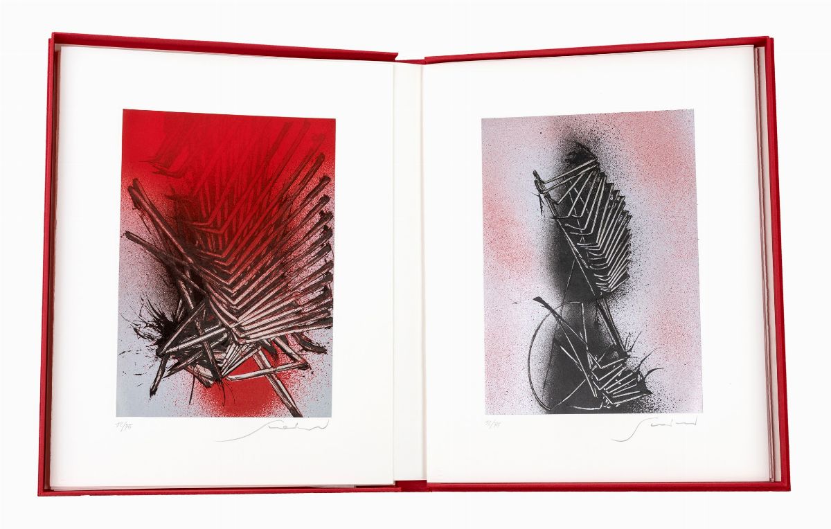 Cinque Poesie di Giovanni Raboni e Cinque Litografie a Colori di Emilio Scanavino