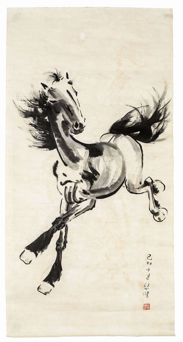 Xu Beihong - Coppia di cavalli