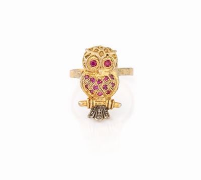 Anello "gufo" in Oro 9kt
