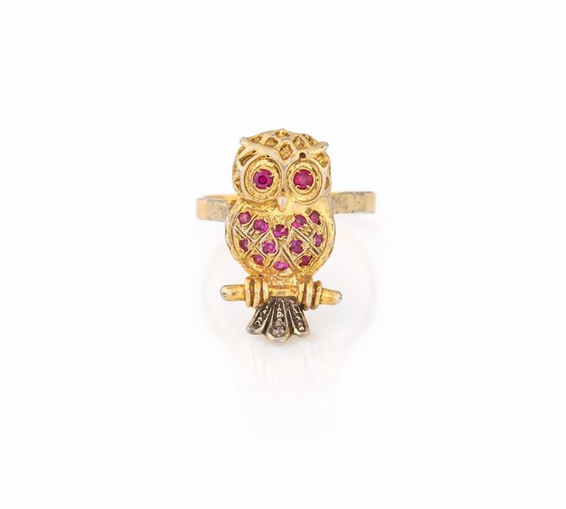Anello "gufo" in Oro 9kt