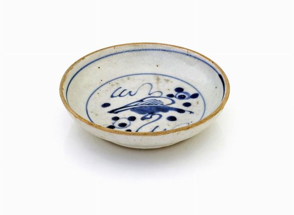 Piattino in porcellana, Cina, dinastia Qing