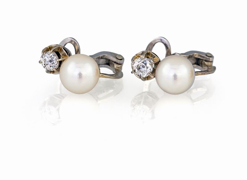 Orecchini con Perle e Diamanti