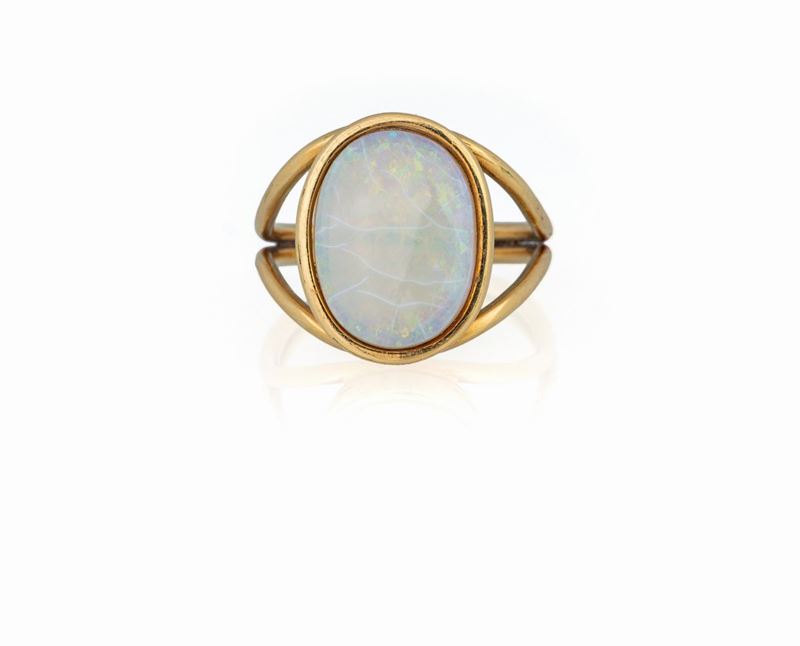 Anello con Opale Arlecchino
