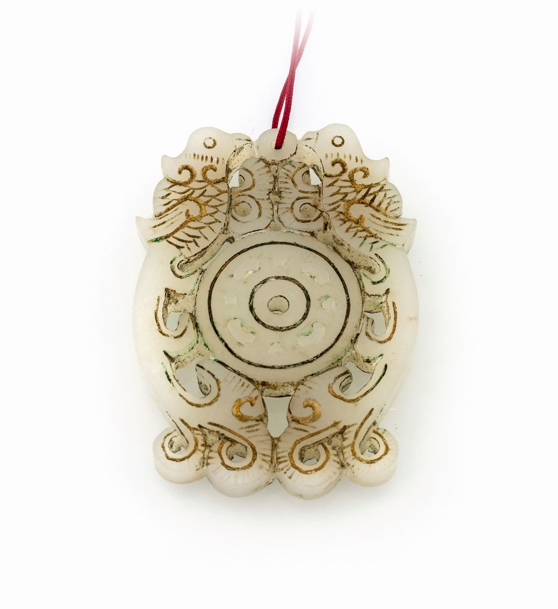 Intaglio in Giada Bianca/lilla