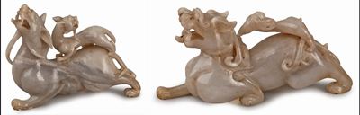 Due Sculture in Giada