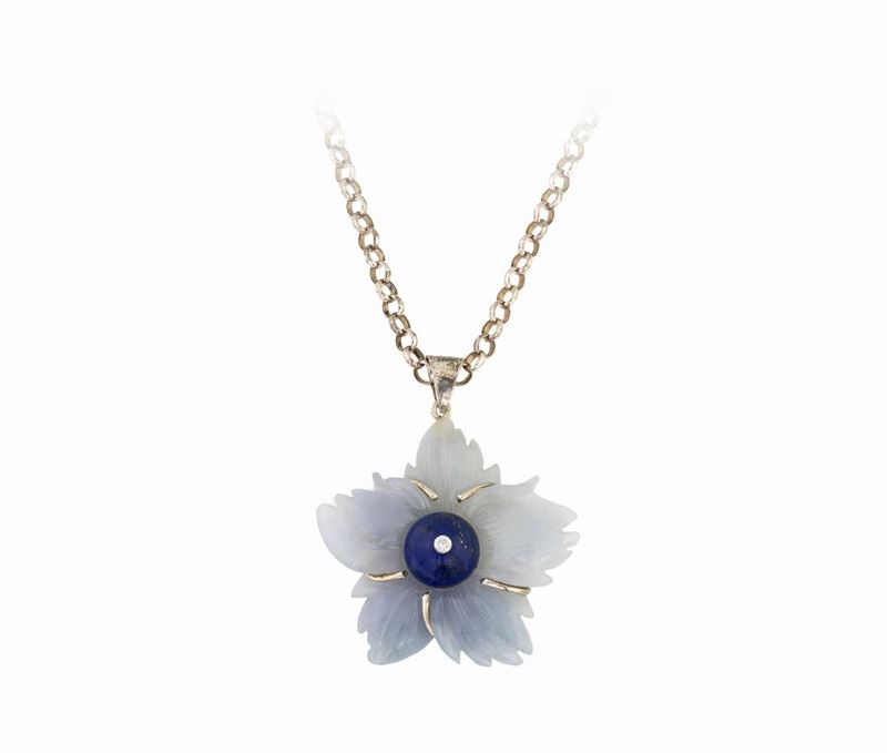 Pendente in Giada Lavanda