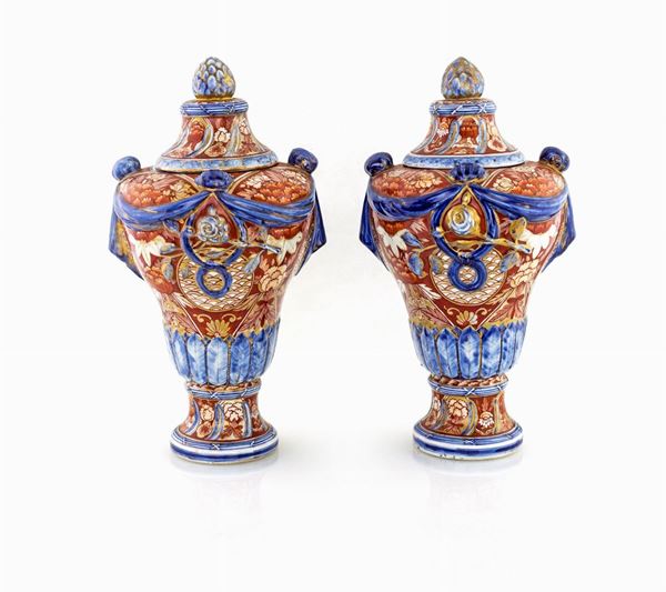 Coppia di vasi con coperchio  - Asta Arte Orientale - Casa d'Aste Arcadia
