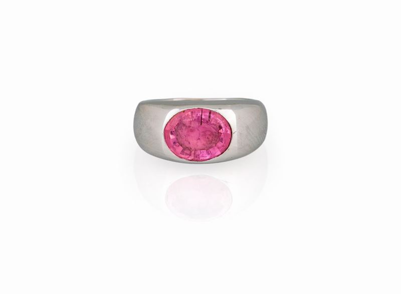 Anello Vca con Quarzo Rosa