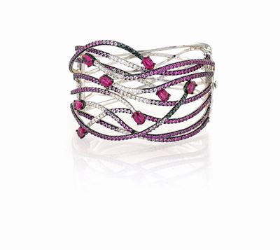Bracciale Rigido con Rubini