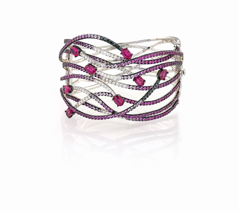 Bracciale Rigido con Rubini