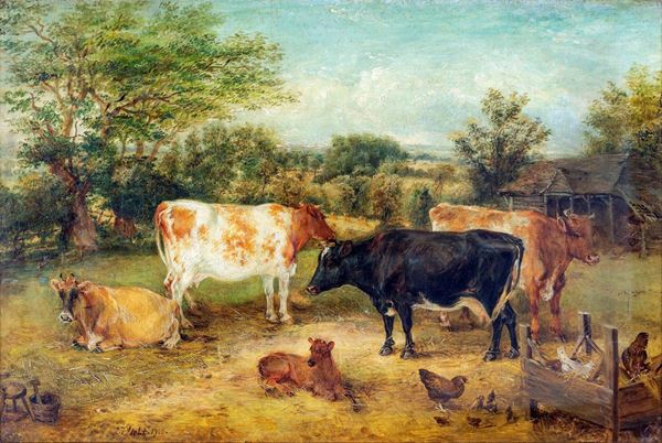 EDWIN FREDERICK HOLT - Mucche e animali  da cortile