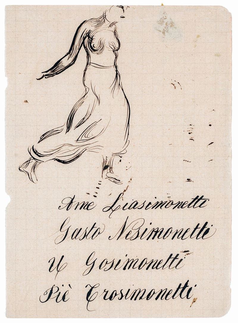 Primo Conti - Figure Femminile, Tavola Parolibera