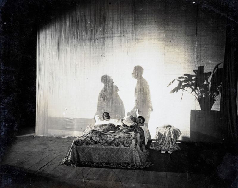 Anton Giulio Bragaglia - Fotografia D Scena della Commedia Teatrale "dramma di Sogni" di Luigi Bo...