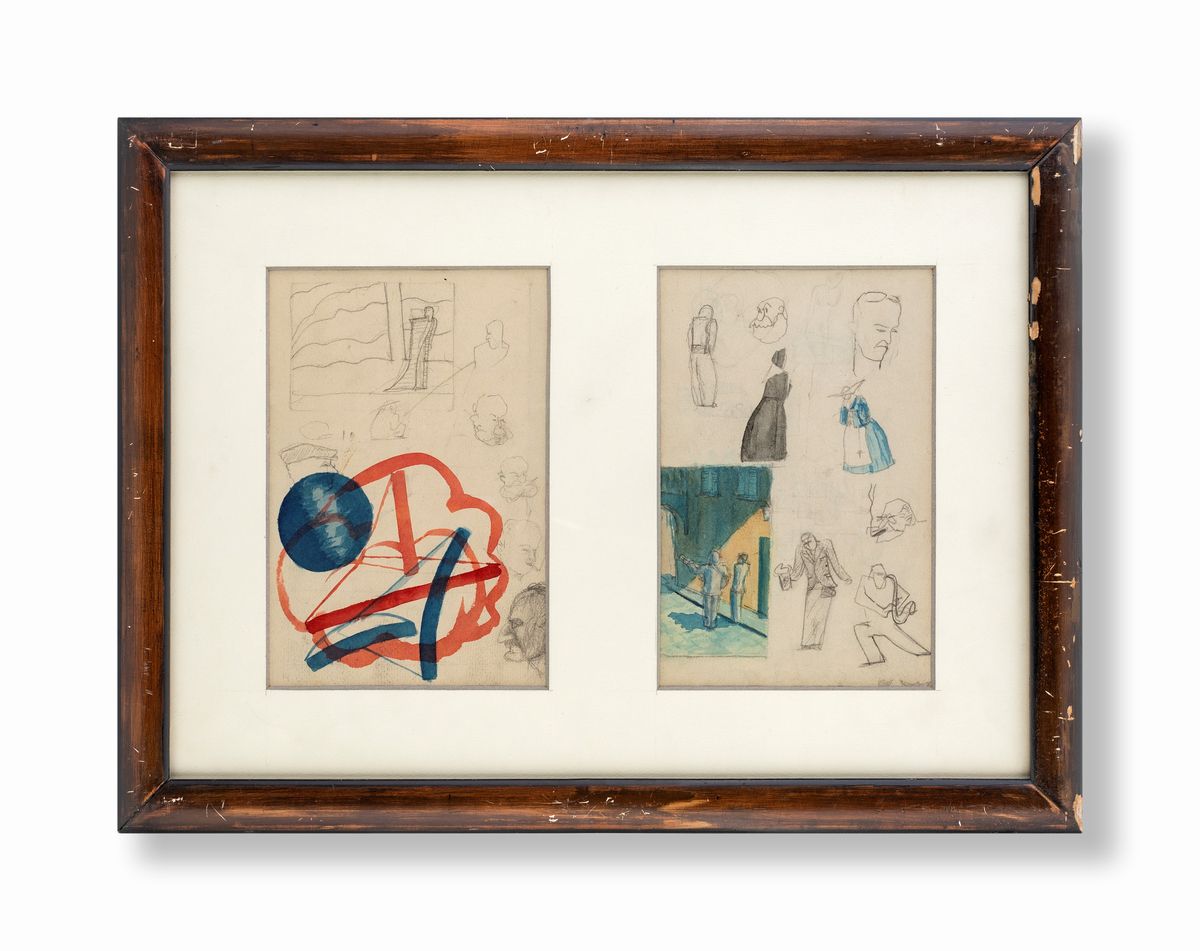 Bruno Munari - Lotto di Due Acquarelli