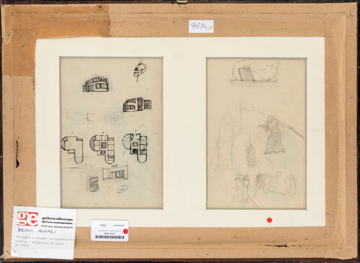 Bruno Munari - Lotto di Due Acquarelli