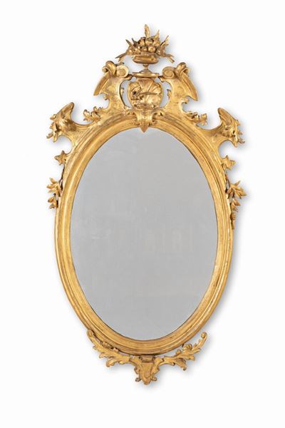 Grande Specchiera in Legno Dorato