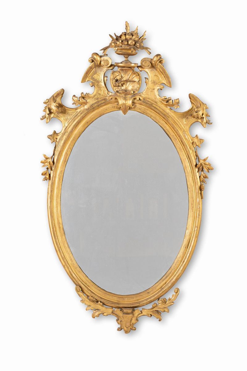 Grande Specchiera in Legno Dorato
