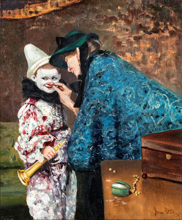 Pittore del XIX secolo : Il Carnevale  - olio su tela - Asta Asta a tempo di Antiquariato e Arredamento - Casa d'Aste Arcadia