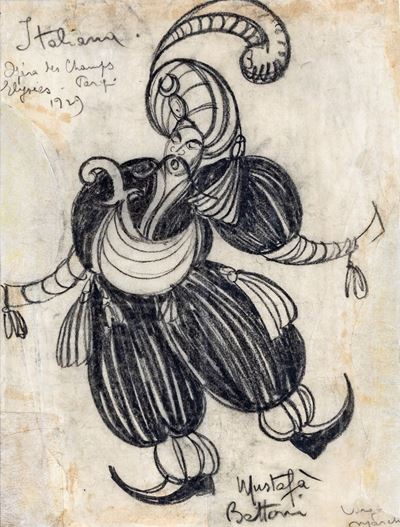 Bozzetto di Scena per Mustafà da L'italiana in Algeri di Rossini