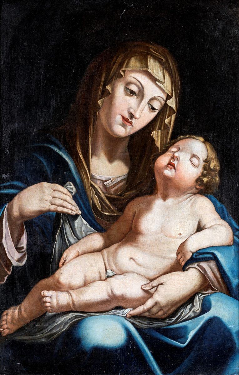 Pittore del XVIII Secolo - Madonna Col Bambino