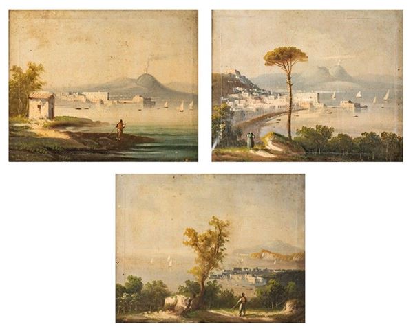 Scuola Napoletana del XIX secolo - GOLFO DI NAPOLI