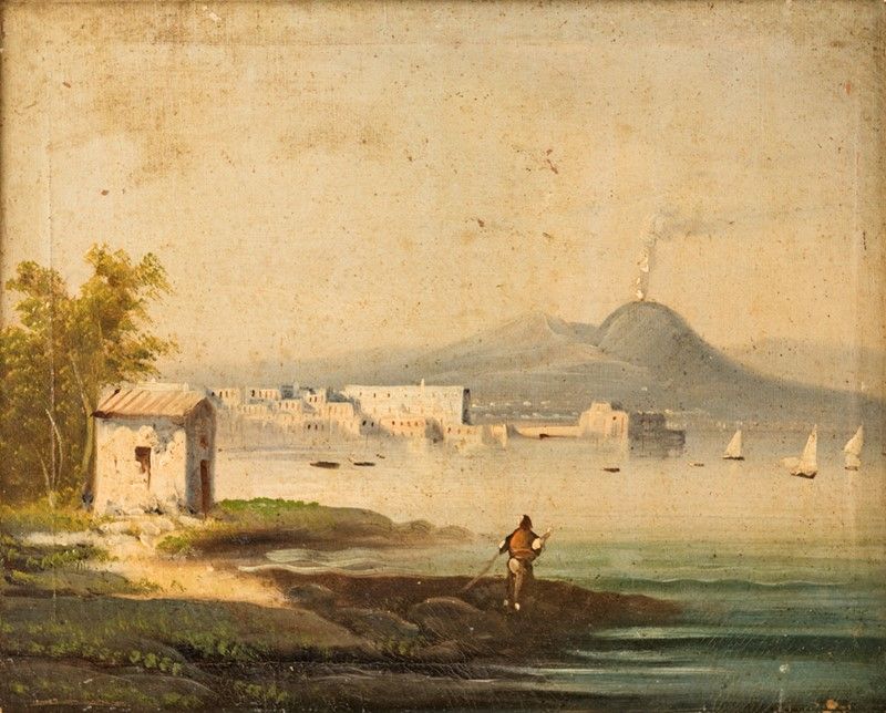 Scuola Napoletana del XIX Secolo - Golfo di Napoli