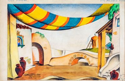Scenografia per “elisir D’amore”, Atto Secondo, Scena i