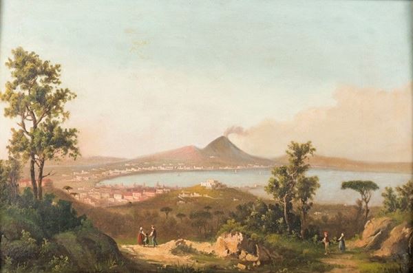 Scuola Napoletana del XIX secolo - GOLFO DI NAPOLI