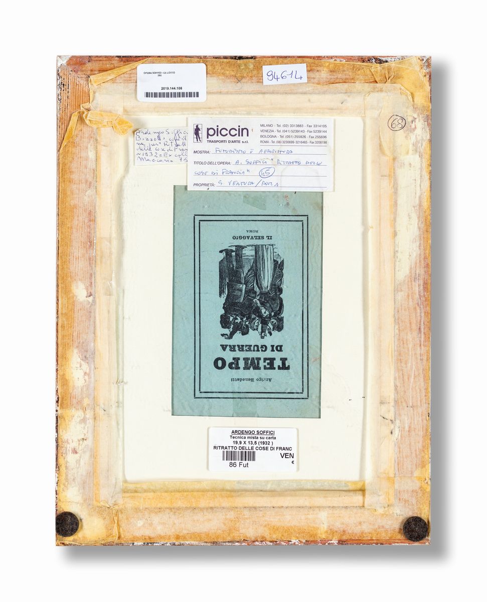 Ardengo Soffici - Bozzetto per la Copertina del “ritratto delle Cose di Francia”