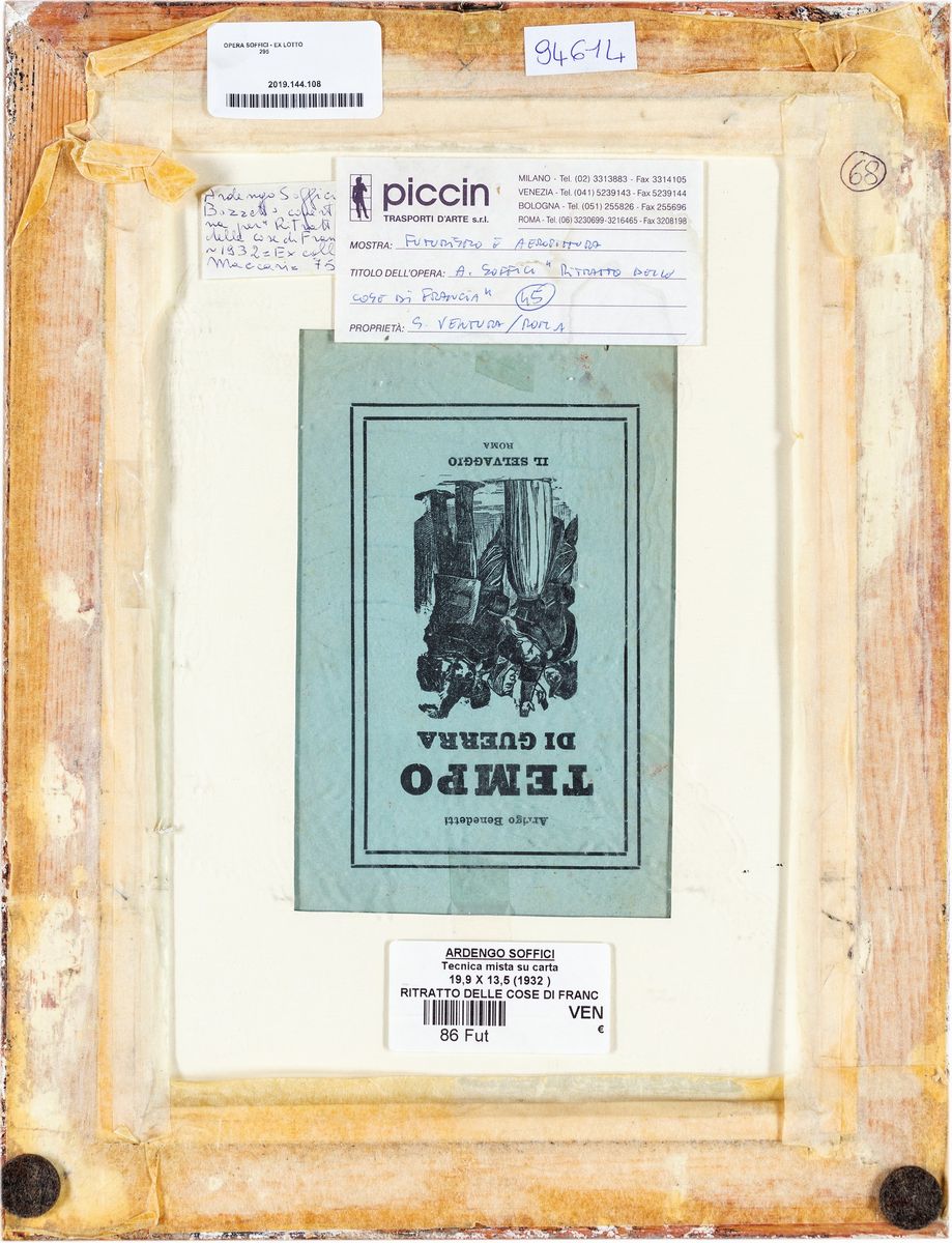 Ardengo Soffici - Bozzetto per la Copertina del “ritratto delle Cose di Francia”