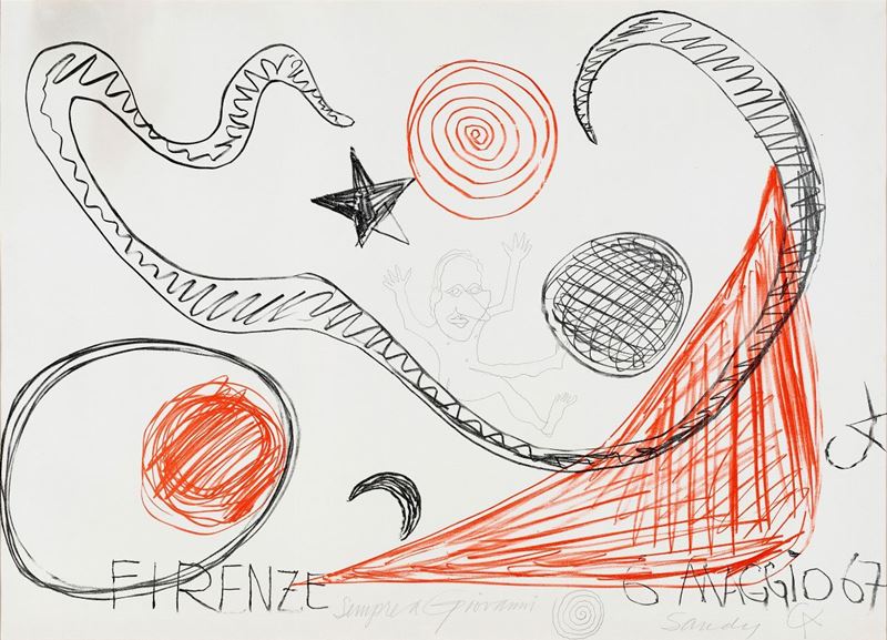 Alexander Calder - Ritratto di Giovanni Carandente
