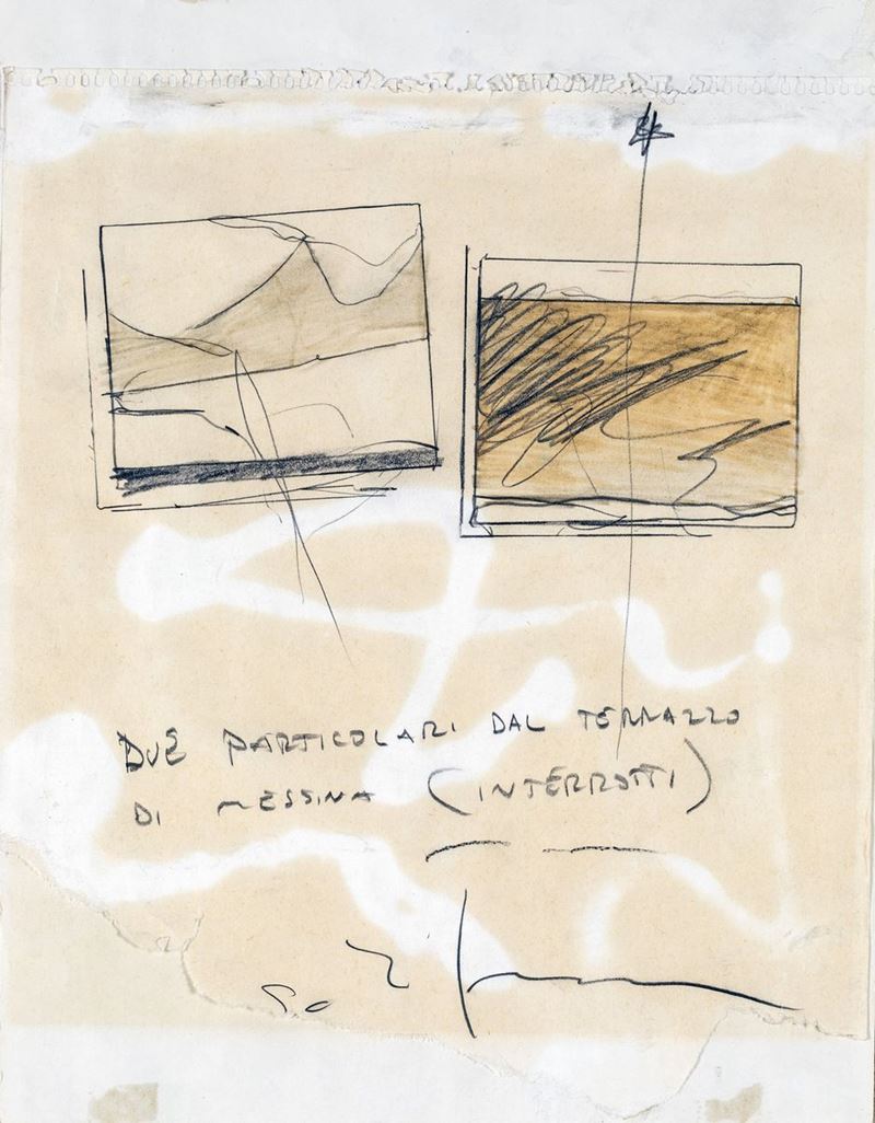 Mario Schifano - Due Particolari dal Terrazzo di Messina (interrotti)