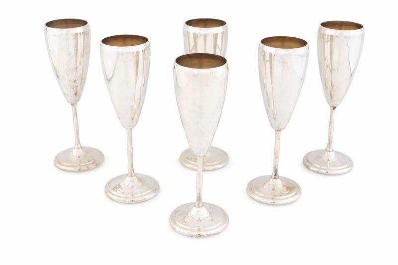 Sei Flutes in Argento