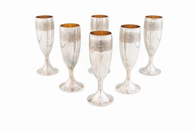 Sei Flutes in Argento