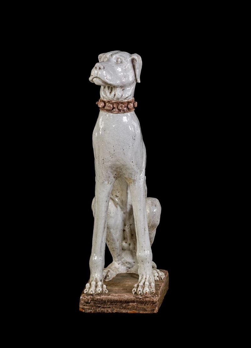 Grande Scultura in Terracotta Smaltata