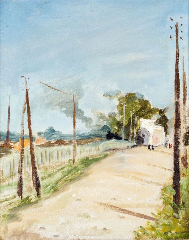 Pittore degli Inizi del XX Secolo - Strada della Ferrovia
