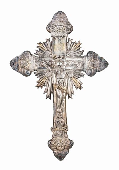 Crocifisso in Argento Sbalzato
