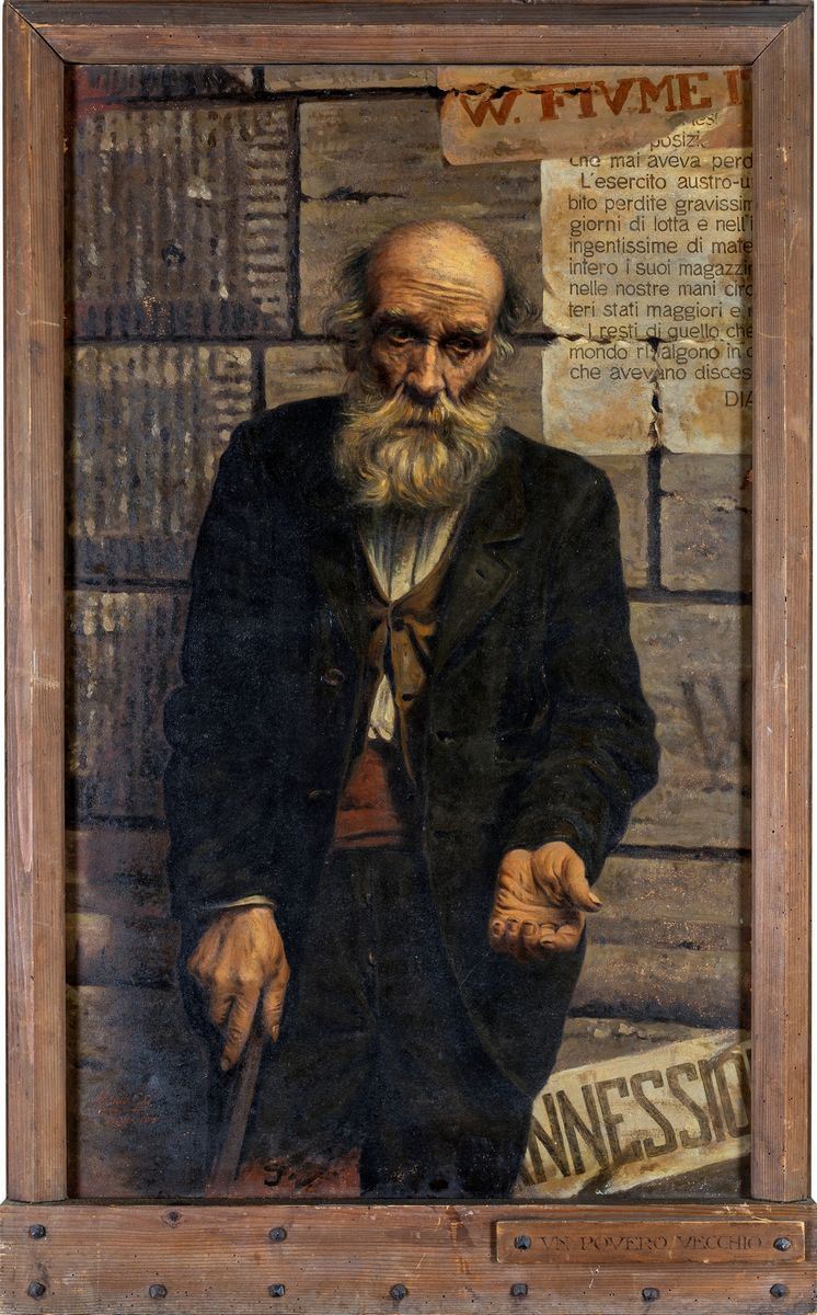 Pittore degli Inizi del XX Secolo - Un Povero Vecchio