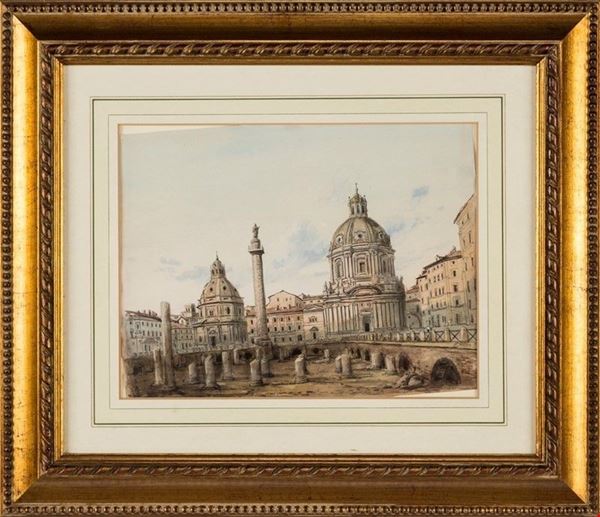 Hans Muller - Veduta del Foro di Traiano