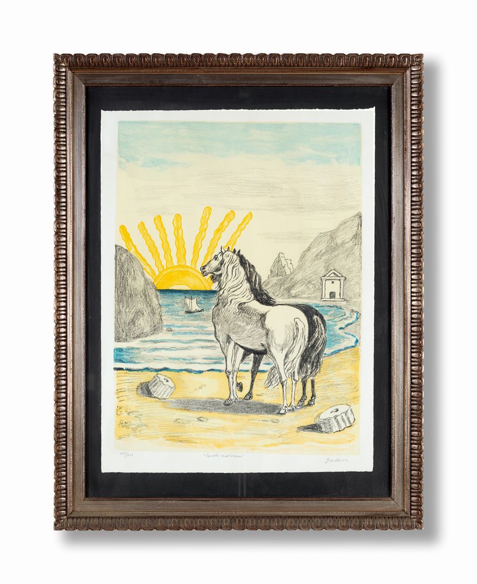 Giorgio De Chirico - Cavalli Mediterranei