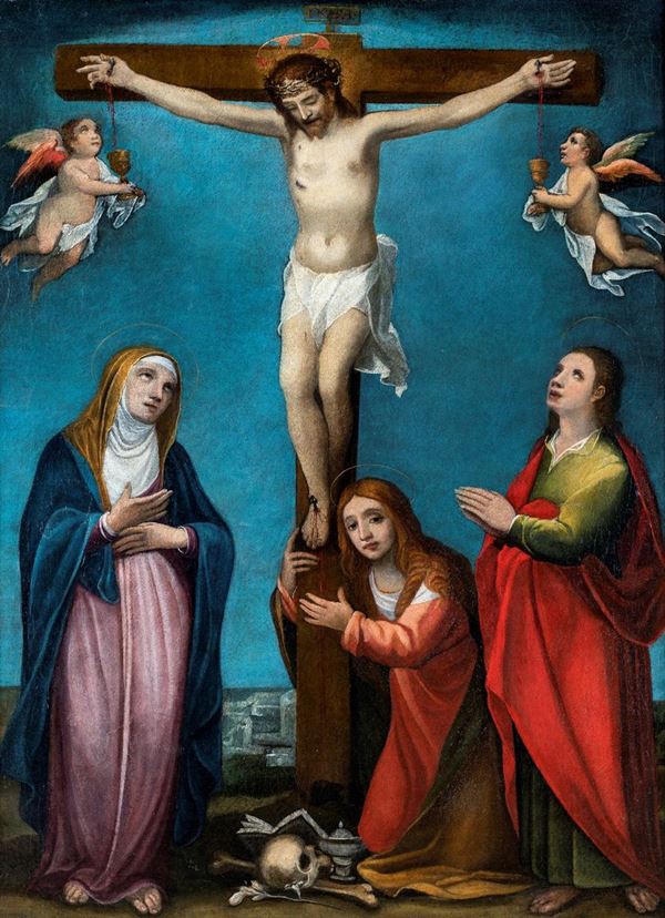 Alessandro  Casolani - Crocifissione con la Vergine, San Giovanni e la Maddalena