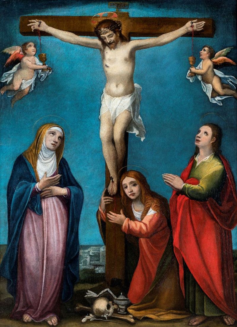 Alessandro Casolani - Crocifissione con la Vergine, San Giovanni e la Maddalena