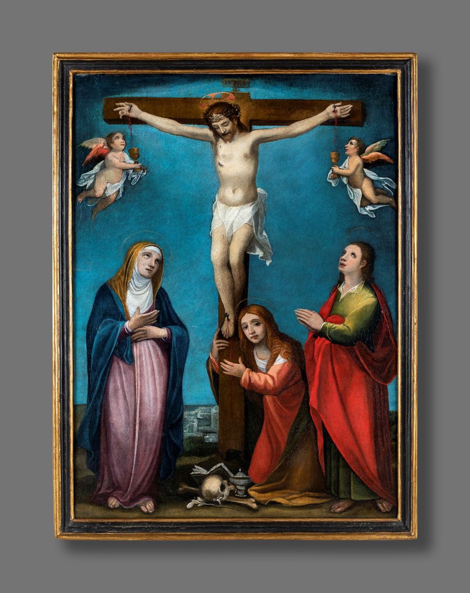 Alessandro Casolani - Crocifissione con la Vergine, San Giovanni e la Maddalena