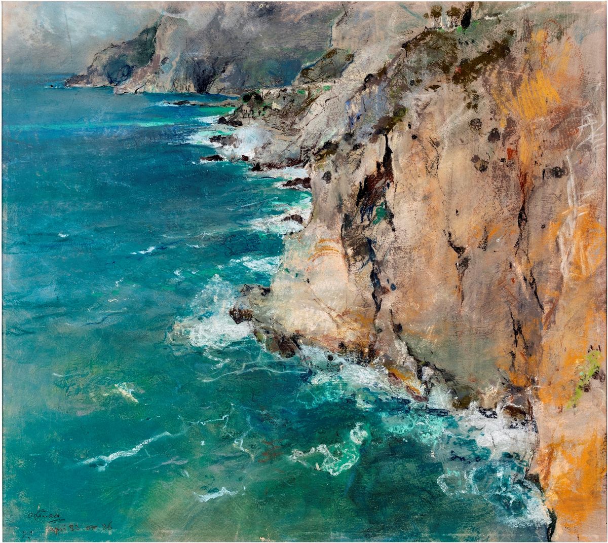 Giuseppe Casciaro - Marina con Scogliera